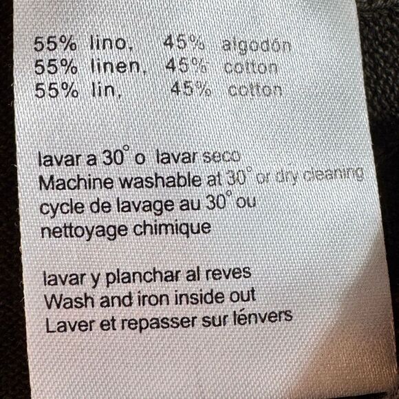 Emanuel ungaro Sweater Womens Sz 12 knit V Neck Cotton linen Top khaki Green New - Picture 8 of 15